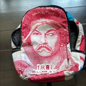 SPRAYGROUND Trap Queen Graphic Backpack - Red and Black (USED)
